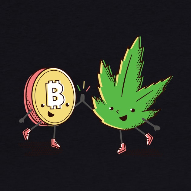 Bitcoin and Cannabis by Imaginariux